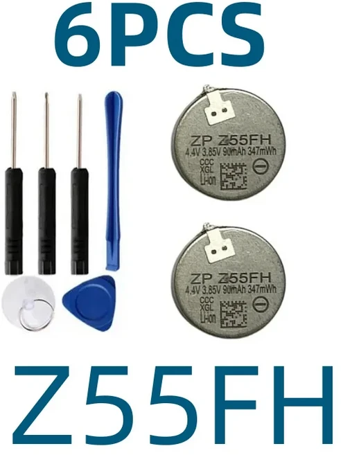 2~10개 Z55FH 소니 배터리 ZeniPower용 고용량 90mAh WF-1000XM5 1000 XM5 이어버드 이어폰, 04 Z55FH-6PCS