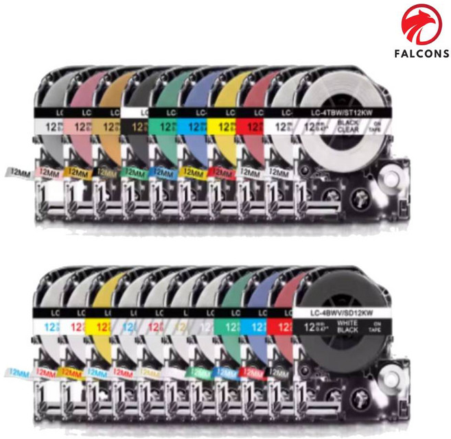 팔콘라벨 엡손 라벨 프린터기 테이프 호환, 배경횐색_문자검정, 18mm패브릭(다림질)_AF18K