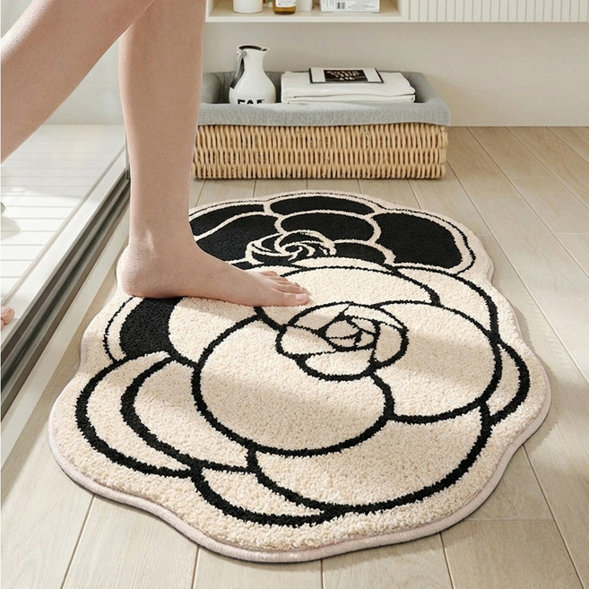 디심플 극세사 화장실 욕실 발매트, 1개, 혼합색상