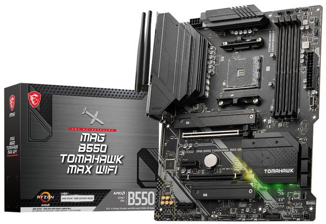 MSI 메인보드 MAG B550 TOMAHAWK MAX WIFI [AMD B550] ATX・2024년 발매 [조립 간단