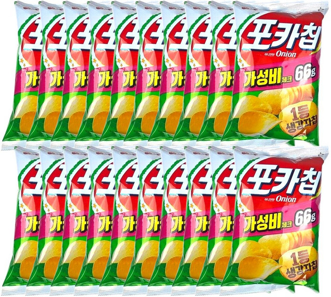 오리온 포카칩 어니언 66g X 20개입 박스 (소), 오리온 포카칩 어니언(66g) x 20개