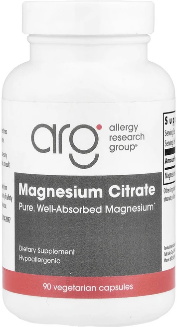 알러지리서치그룹 마그네슘 시트레이트 베지캡슐 90정, 5개 - 쿠팡