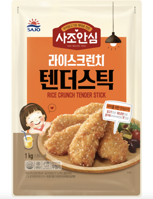 대림 사조안심 라이스크런치 텐더스틱 1kg, 4개