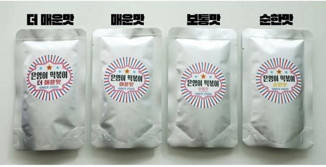 은영이떡볶이 밀떡 4가지 맵기조절 쌀떡 짜장 떡볶이 로제 떡볶이 어묵탕 모듬튀김, 7_은영이 분말시즈닝 500g(순한맛/15인분양), 1개, 500g