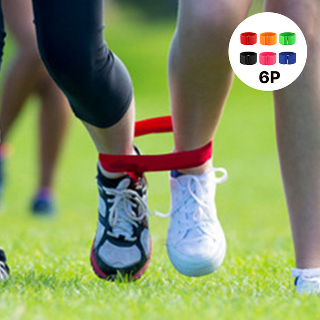 앙플러스 체육대회 2인3각 달리기 밴드 야유회 게임도구 소품, 6개