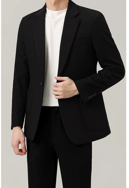 ANYOU 남성 캐주얼 자켓 테이퍼드핏 데일리 코디 오버사이즈 블레이저 링클프리