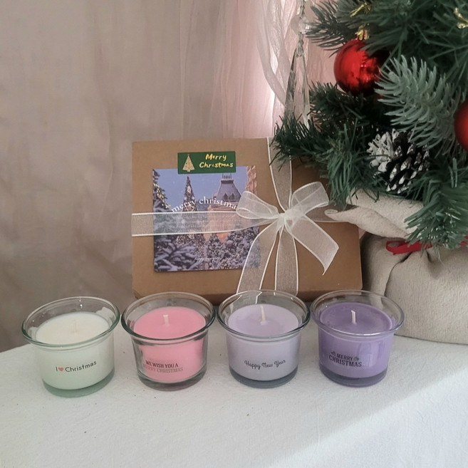 천주교 대림절 대림초 4색 세트 크리스마스 선물 기도초, 1세트, 40ml, 수선화