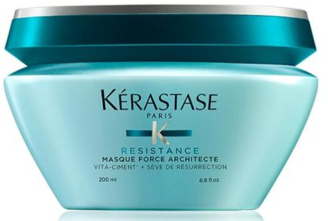 KÉRASTASE 케라스테스 레지스턴스 포스 아키텍트 헤어 마스크 복구용 모발 강화 및 끊어짐 방지 세라마이드와 프로케라틴 복합체 함유 건조하고 손상된 모발용, 1개