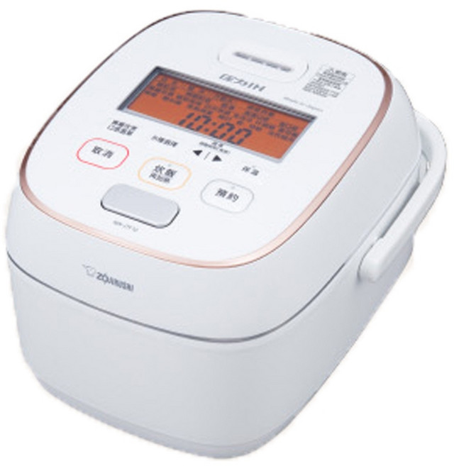 ZOJIRUSHI 象印 6人份/10人份 鐵器塗層豪熱羽釜壓力IH電子鍋 NW-JTF10/NW-JTF18, 10人份白色