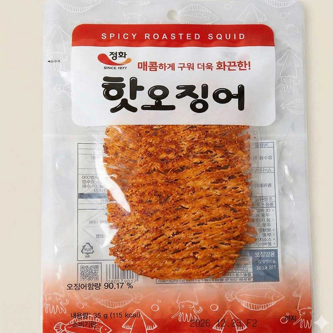정화식품 핫오징어 35g 10입, 10개