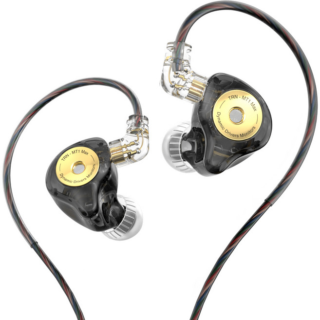 TRN MT1 MAX 사운드튜닝 가능 유선 인이어 이어폰, 있음, 블랙