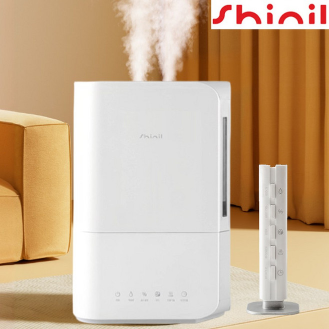 신일 대용량 스마트 살균 가열식 초음파 가습기 리모컨형, SUH-R90HYB / 흰색