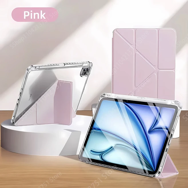 Huawei Matepad 용 태블릿 케이스 12X 2024 12 Air 12 SE 11 11.5 S 11 인치 가죽 충격 방지 보호 커버 (펜, 04 분홍색