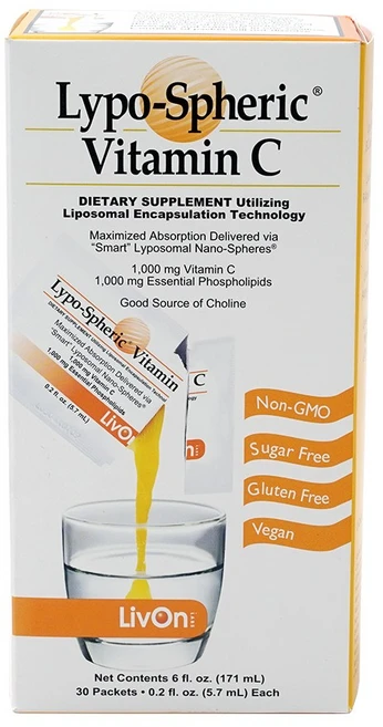 Lypo-Spheric 리포스페릭 리포조말 비타민C 1000mg 30팩 물에타먹는비타민, 5.7ml, 1통 - 쿠팡