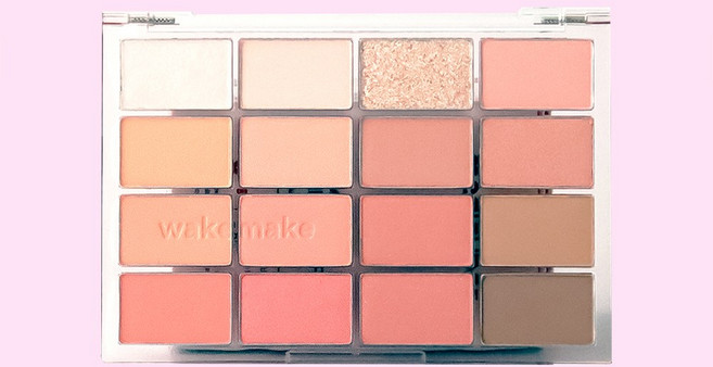 웨이크메이크 소프트 블러링 아이팔레트 16구, #08 캔디 코랄 블러링, 1개