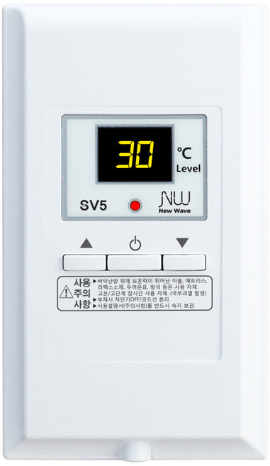 써브텍 SV5 매립형 온도조절기 4kw 필름난방 디지털 전기난방 조절기, 조절기만