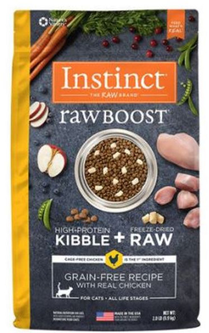 Instinct rawBOOST 貓糧 高蛋白凍乾 無穀雞肉配方 全生命階段適用, 4.5kg, 1個, CHICKEN