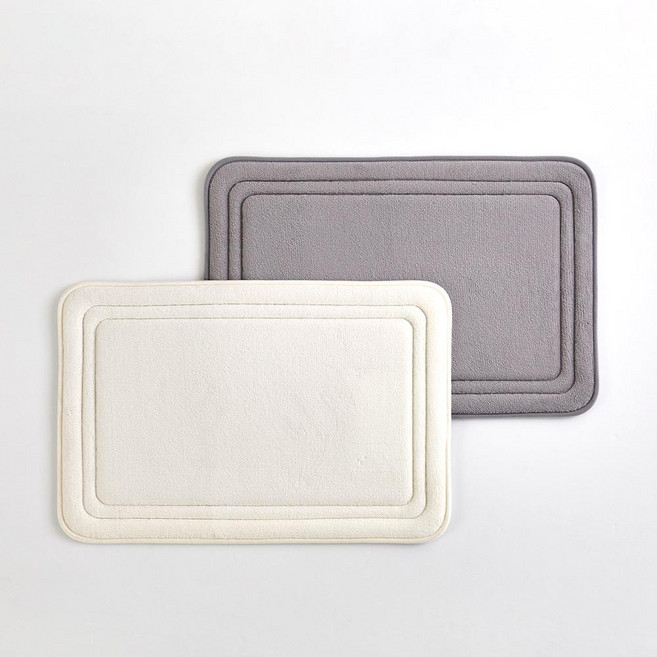 모던하우스 WOW 메모리폼 발매트2P세트, CREAM GREY