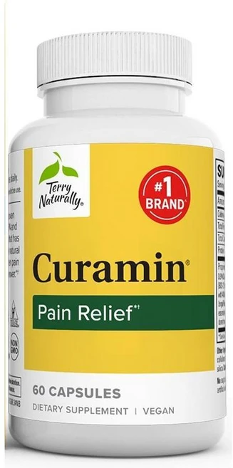 테리 내추럴리 큐라민 페인 릴리프 커큐민 보스웰리아 캡슐 Terry Naturally Curamin Pain Relief, 1개, 60정 - 쿠팡