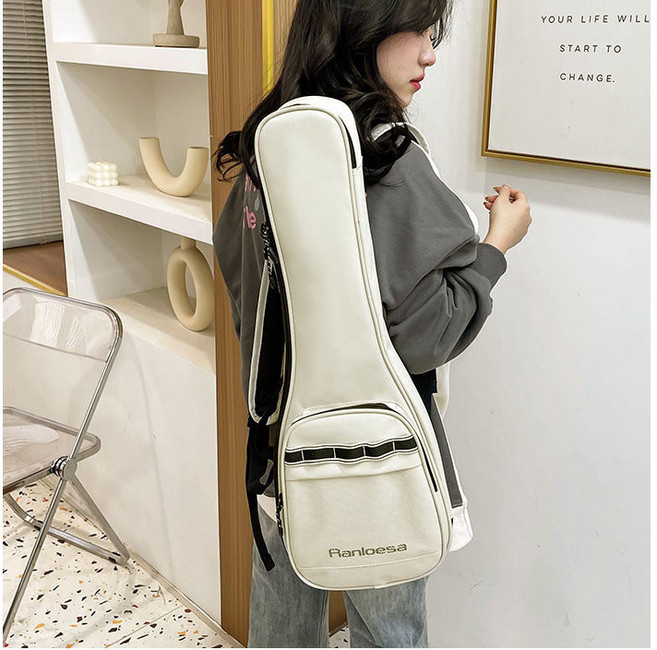 吉他袋 吉他厚袋 琴袋 木吉他袋 電吉他袋 電貝斯袋 古典吉他袋, 23/24寸米色, 1個