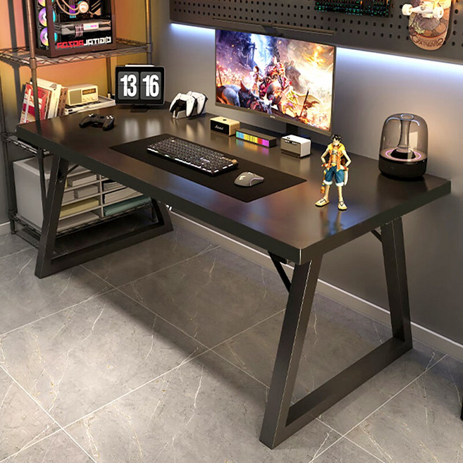 편한 두꺼운 홈오피스 책상 튼튼한 컴퓨터 테이블, 블랙