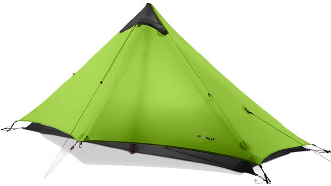 3F UL Gear 藍山1登山單人雙層帳 760克, 綠