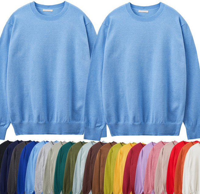 언탭트 남성용 부드러운 워셔블 비스코스 라운드 니트 티셔츠