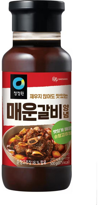 청정원 매운갈비 화끈한 맛 양념, 500g, 6개