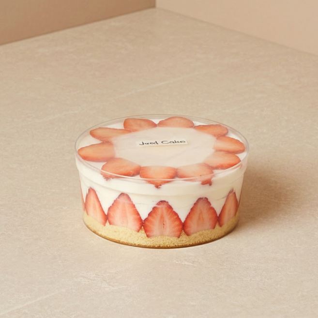 딸기케이크 딸기 생과일 생크림 설향딸기케이크, 1개, 400g