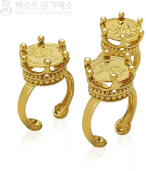 베스트금거래소 24k 순금 순도 99.9% 버블크라운 돌반지 3.75g