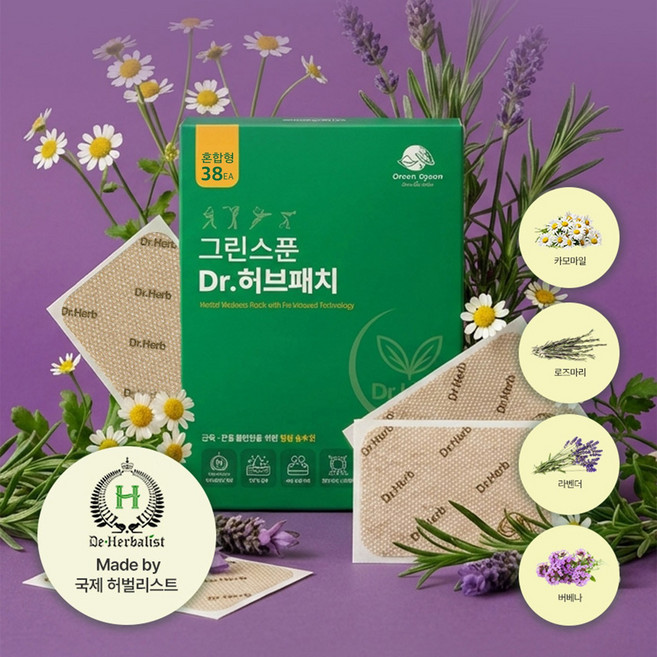 근육관절패치 38매 원적외선 프리미엄 닥터허브 패치 파스 통증 동전 무릎 허리 어깨, 1개, 38개입