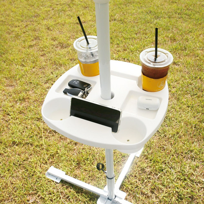 파라솔 트레이 받침대 거치대 컵홀더, 1개, 1단