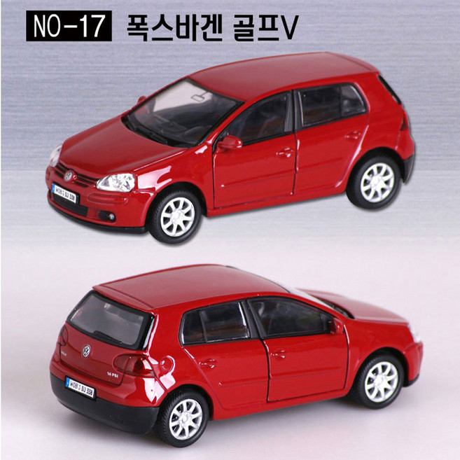 Welly 웰리 세계명차 폭스바겐 골프V 미니카 다이캐스트 모형 자동차 Volkswagen Golf V 컬렉션 선물 피규어, 1개
