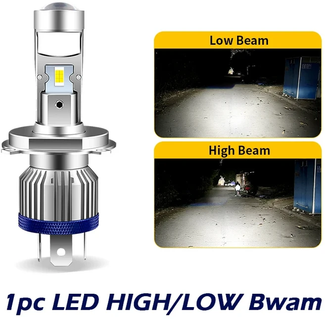 호환 CANbus 트라이엄프 타이거 800 2011- 타이거 익스플로러 2012- H4 HS1 바이크 오토바이 LED 렌즈 전조, 01 1PCS LED headlight