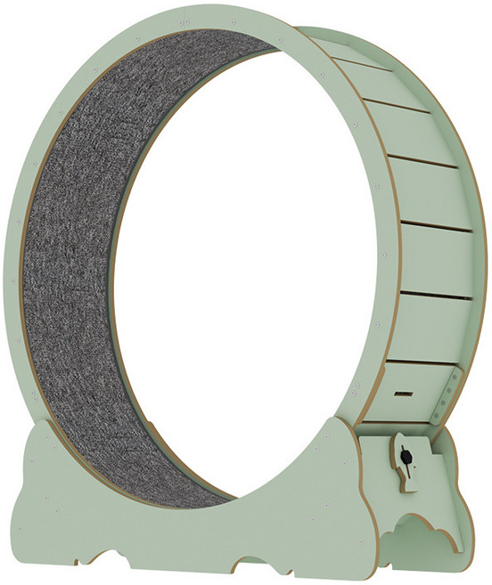 캣휠 고양이챗바퀴 무소음 베어링 대형 캣집사 트레드밀 조립형, 버드그린, 1개