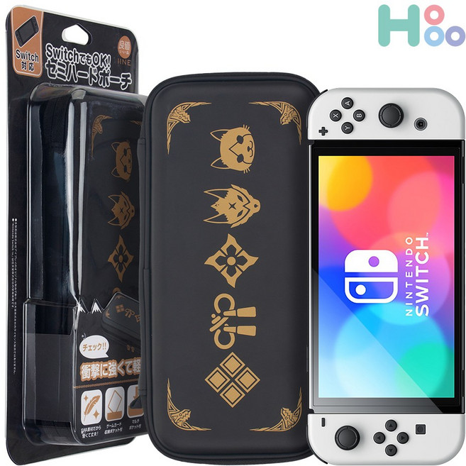 호후 닌텐도 스위치 OLED 몬헌 라이즈 케이스 파우치 게임 카드 칩 수납 올레드, 이이네 스위치OLED 몬헌 파우치, 1개