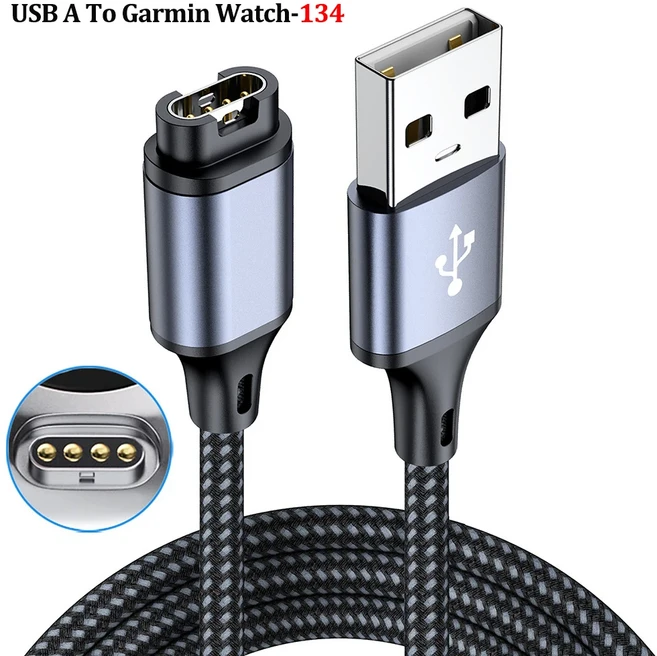 UGOjP 2in1 충전 케이블 (가민 Fenix 8 7 6 5S 5X 포러너 945 935용) 타입 C USB A 워치 전원, 01 1.2미터, 01 134 USB A