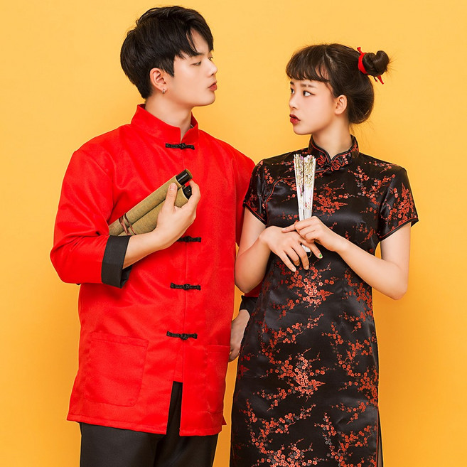 바이시스 쿵푸복 반티 치파오 쿵푸치파오 중국의상 졸업사진 의상 체육대회반티 할로윈 코스
