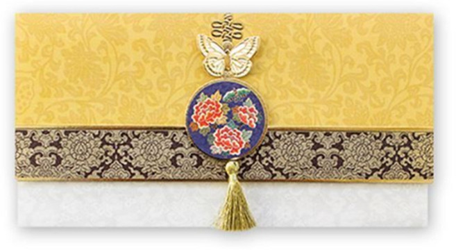 노랑 금빛 자수 축하봉투 (035-ME-0051)