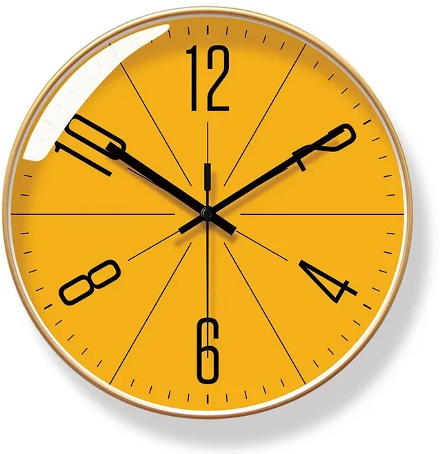 티에이치 신제품 간단한 북유럽 매우 좁은 프레임 벽시계 거실 홈 장식 패션 크리 에이 티브 침묵 스윕 두, 02 14인치, 06 A1