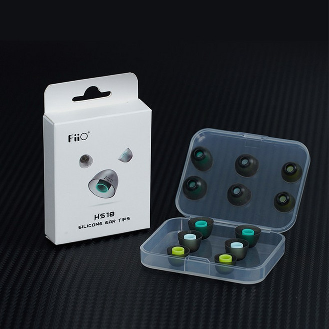[호환용]FiiO HS18 실리콘 이어팁(6쌍) 이어폰 FH7S/FH7/FD5/FH9용 호환 사운드 튜브 직경 5.0-6.5mm