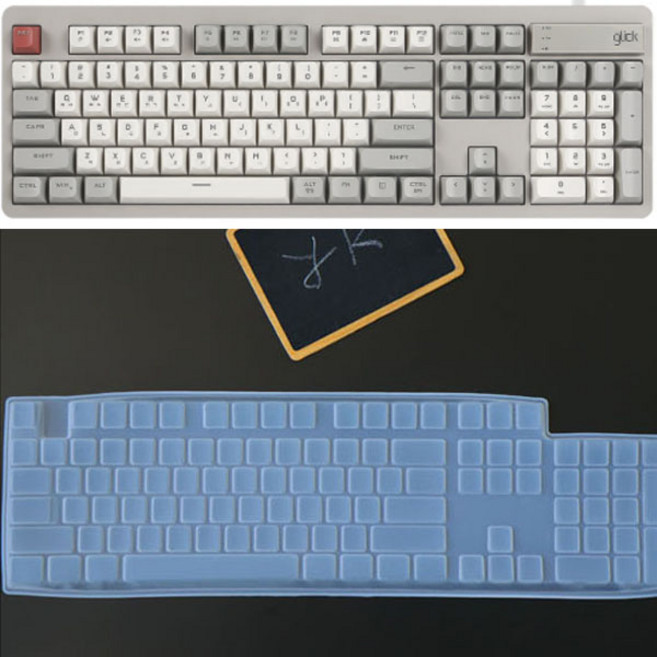 와이케이몰 지클릭커 오피스프로 WK50 사일런스 M 104키 키스킨 고급 TPU 방수 키보드 커버, 1개, 절단용 고급 TPU 키스킨