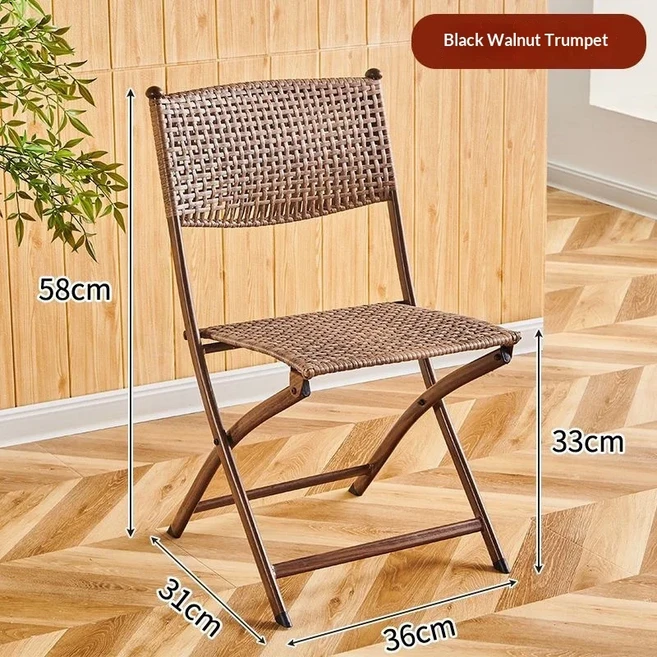 휴대용 접이식 라탄 식탁 의자 스툴 경량 실내외 주방 파티오 어린이 노인용 가구, 05 style2 33cm