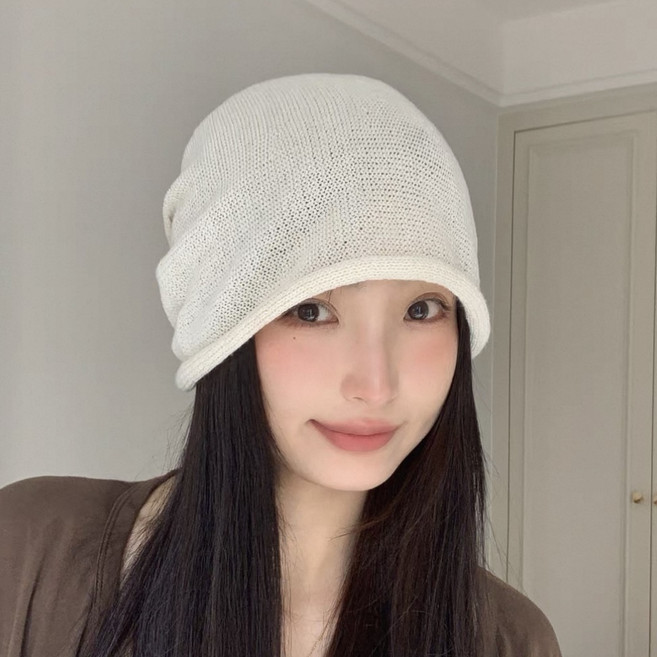 은무드 여름 데일리 통기성 니트 비니 모자