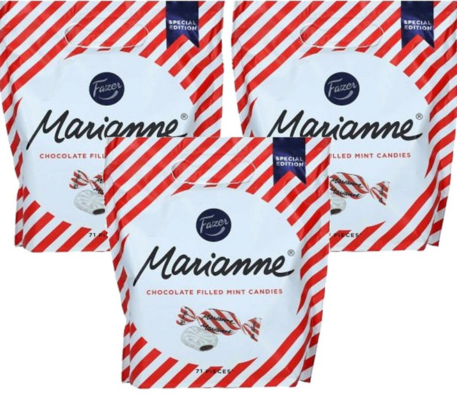 Fazer Marianne 핀란드 민트 초코 사탕, 3개, 350g