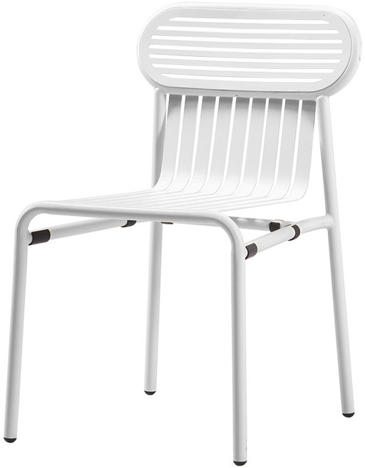 링컨 야외용 철제 카페 테라스 야외 의자, 화이트, 1개