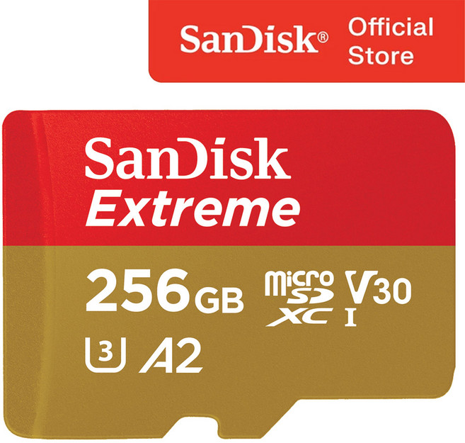 샌디스크 마이크로 SD카드 SDXC Extreme 익스트림 QXAV 256GB, 1개