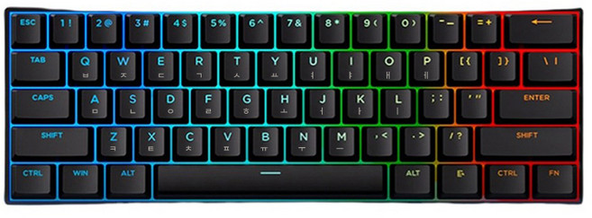 MCHOSE 에이스 60 프로 유선 게이밍 마그네틱 키보드, 블랙 한글 키캡, 블루 아이스 축, 제조사축