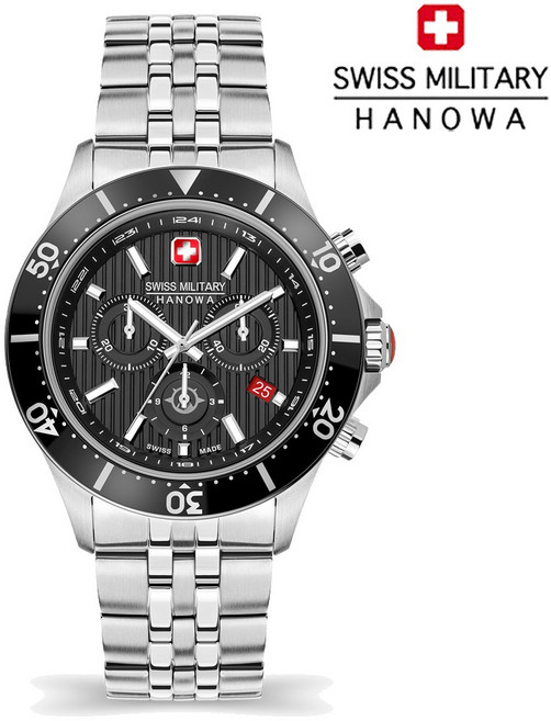 스위스밀리터리 하노와 100M 방수 크로노그라프 남성 손목시계 SMWGI2100701 SWISS MADE