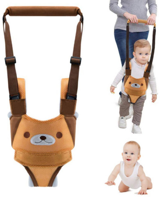 아리에스 걸음마보조기 유아 베이비 스텝퍼, 브라운(강아지), 1개